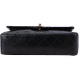 Chanel Quilted Lambskin 24K Gold Small Double Flap Crossbody Bag