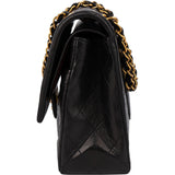 Chanel Quilted Lambskin 24K Gold Medium Double Flap Crossbody Bag