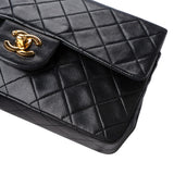 Chanel Quilted Lambskin 24K Gold Small Double Flap Crossbody Bag