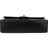 Chanel Quilted Lambskin 24K Gold Medium Double Flap Crossbody Bag