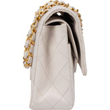 Chanel Quilted Lambskin 24K Gold Medium Double Flap Crossbody Bag
