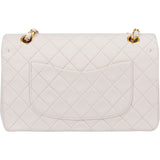 Chanel Quilted Lambskin 24K Gold Medium Double Flap Crossbody Bag