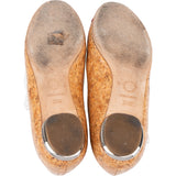 Chanel Red Patent Leather Cork Ballerinas (37.5)