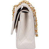 Chanel Quilted Lambskin 24K Gold Medium Double Flap Crossbody Bag
