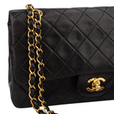 Chanel Quilted Lambskin 24K Gold Medium Double Flap Crossbody Bag