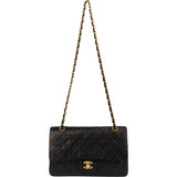 Chanel Quilted Lambskin 24K Gold Medium Double Flap Crossbody Bag