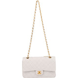 Chanel Quilted Lambskin 24K Gold Medium Double Flap Crossbody Bag