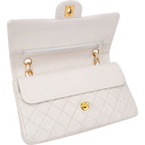 Chanel Quilted Lambskin 24K Gold Medium Double Flap Crossbody Bag