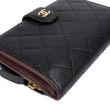 Chanel Quilted Caviar Leder Clip Wallet