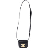 Céline Black Boxcalf Mini Triomphe Crossbody Bag