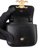 Céline Black Boxcalf Mini Triomphe Crossbody Bag