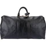 Louis Vuitton Noir Epi Leather Keepall 55