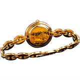 Gucci Gold Tone Multicolor Bezel Watch