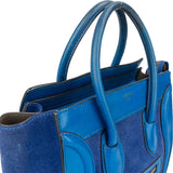 Céline Blue Leather Luggage Handbag