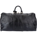 Louis Vuitton Noir Epi Leather Keepall 55