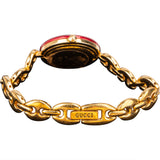 Gucci Gold Tone Multicolor Bezel Watch