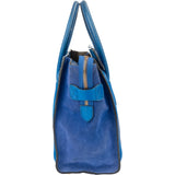 Céline Blue Leather Luggage Handbag