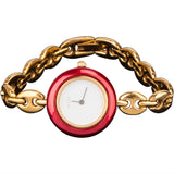 Gucci Gold Tone Multicolor Bezel Watch