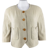 Chanel Tweed Gold Tone CC Buttons Jacket (DE40 / FR42)