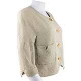 Chanel Tweed Gold Tone CC Buttons Jacket (DE40 / FR42)