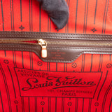 Louis Vuitton Damier Ebene Monogram Neverfull MM Shopper Handbag