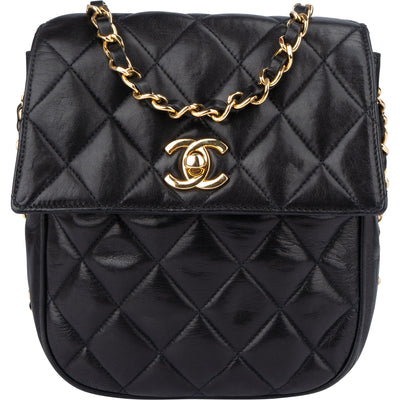 Chanel Quilted Lambskin Single Flap Crossbody Bag