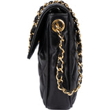 Chanel Quilted Lambskin Single Flap Crossbody Bag
