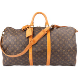 Louis Vuitton Canvas Monogram Keepall 55 Bandouliere