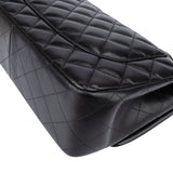 Chanel Quilted Lambskin Palladium Jumbo Double Flap Crossbody Bag
