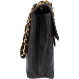 Chanel Quilted Lambskin 24K Gold Jumbo Single Flap Crossbody Bag