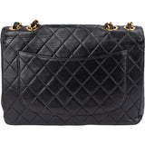 Chanel Quilted Lambskin 24K Gold Jumbo Single Flap Crossbody Bag