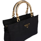 Prada Nylon Golden Handle Handbag