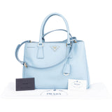 Prada Blue Saffiano Leder Galleria Handbag