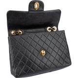 Chanel Quilted Lambskin 24K Gold Jumbo Single Flap Crossbody Bag