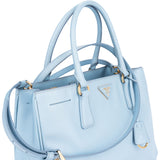 Prada Blue Saffiano Leder Galleria Handbag