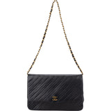 Chanel Quilted Lambskin 24K Gold Single Flap Shoulder Bag