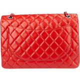 Chanel Quilted Lambskin Palladium Maxi Single Flap Crossbody Bag