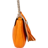 Gucci Orange Leather GG Soho Crossbody Bag
