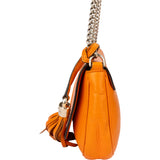 Gucci Orange Leather GG Soho Crossbody Bag