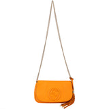 Gucci Orange Leather GG Soho Crossbody Bag