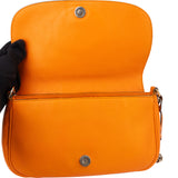 Gucci Orange Leather GG Soho Crossbody Bag