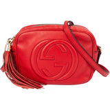 Gucci Red Leather Soho GG Crossbody Bag