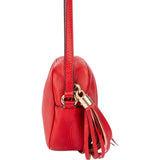 Gucci Red Leather Soho GG Crossbody Bag