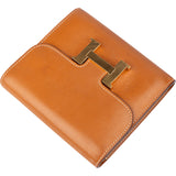 Hermès Natural Leather Compact Constance Wallet