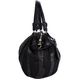 Prada Black Nylon Leather Line Handbag