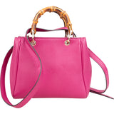 Gucci Pink Leather Mini Bamboo Handbag