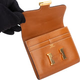 Hermès Natural Leather Compact Constance Wallet