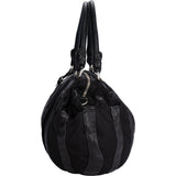 Prada Black Nylon Leather Line Handbag