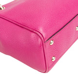 Gucci Pink Leather Mini Bamboo Handbag