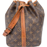 Louis Vuitton Canvas Monogram Sac Noe Petit Shoulder Bag